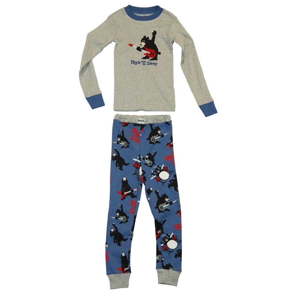 Bear Rock Me to Sleep Toddler Long Sleeve Pajama Set Pajama Sets Lazy One   