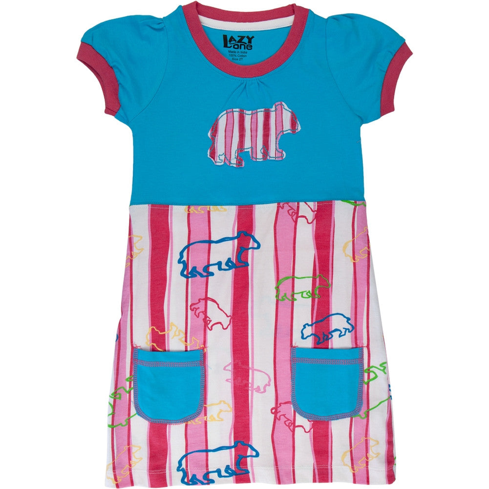 Bear Stripes Toddler Dress Dresses Animalworld   