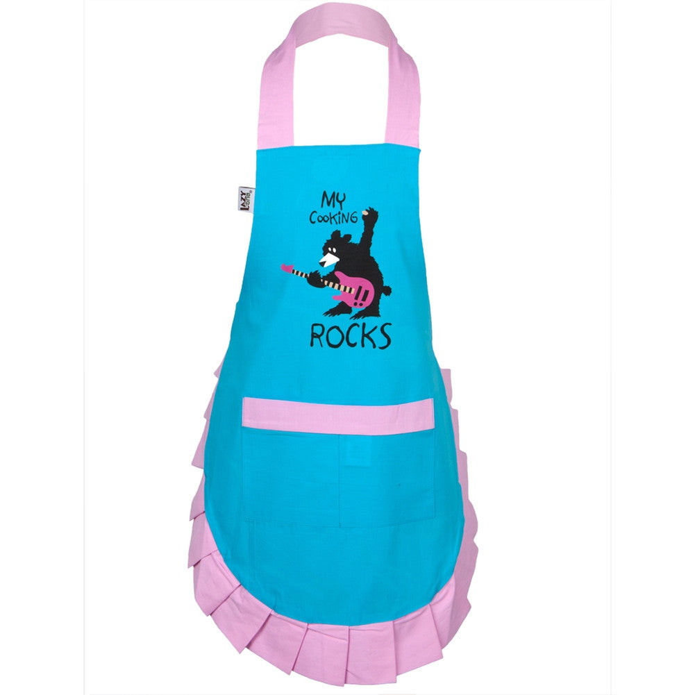 Bear My Cooking Rocks Kid's Apron Aprons AnimalWorld   