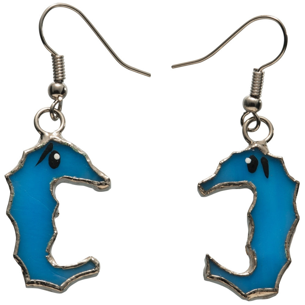 Stained Glass Seahorse Earrings Jewelry Animalworld   