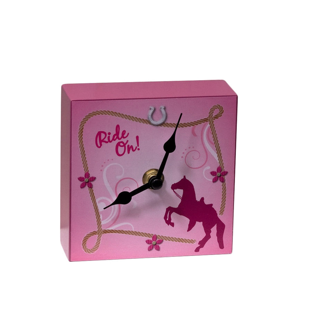 Trail of Painted Ponies Cowgirl Desk Clock Clocks AnimalWorld   