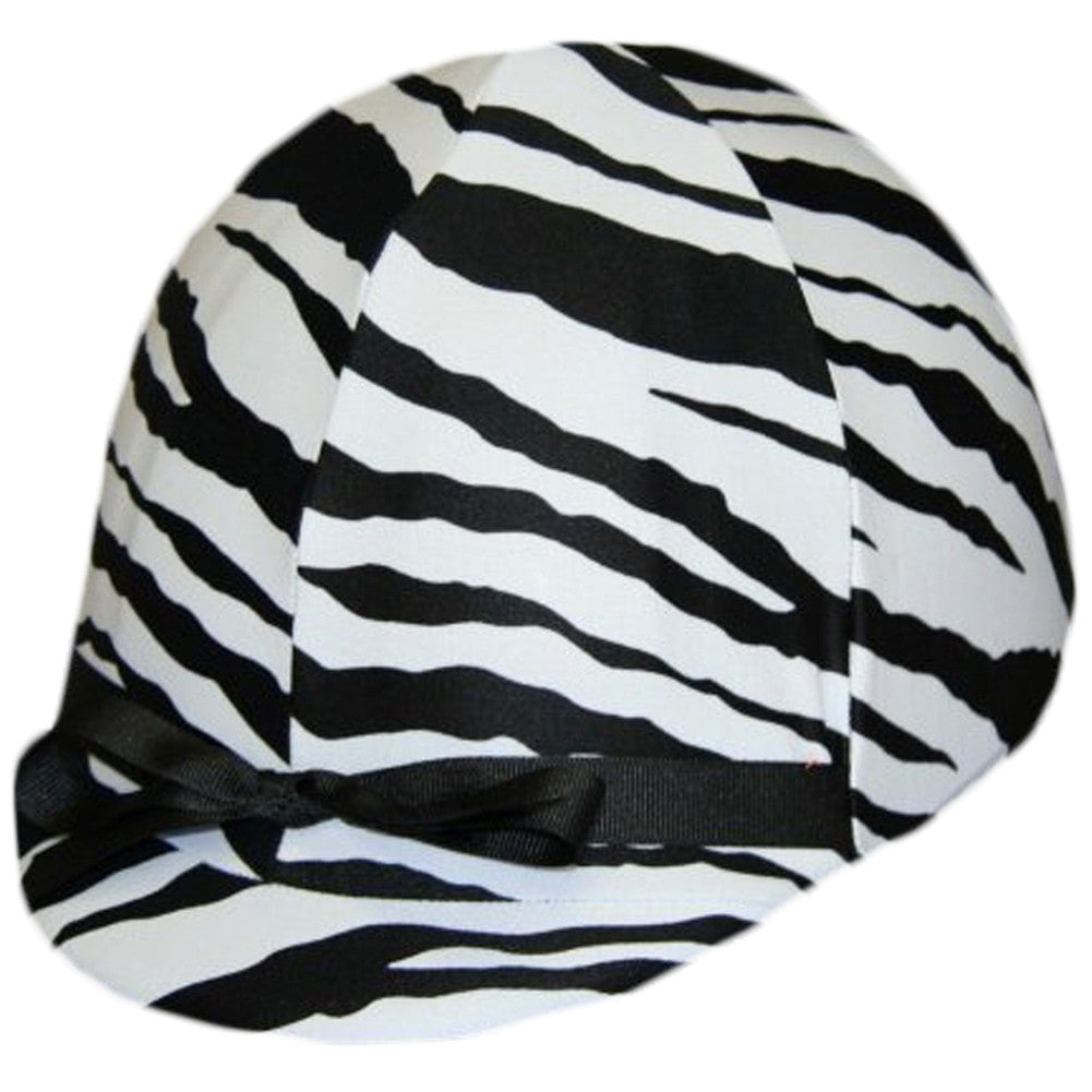 Equestrian Black and White Zebra Helmet Cover Helmets AnimalWorld   