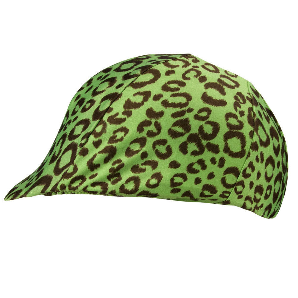 Equestrian Lime Leopard Print Helmet Cover Caps Animalworld   