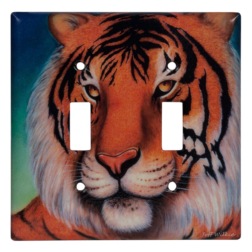 Tiger Double Switch Plate Switch Plate Covers Animalworld   