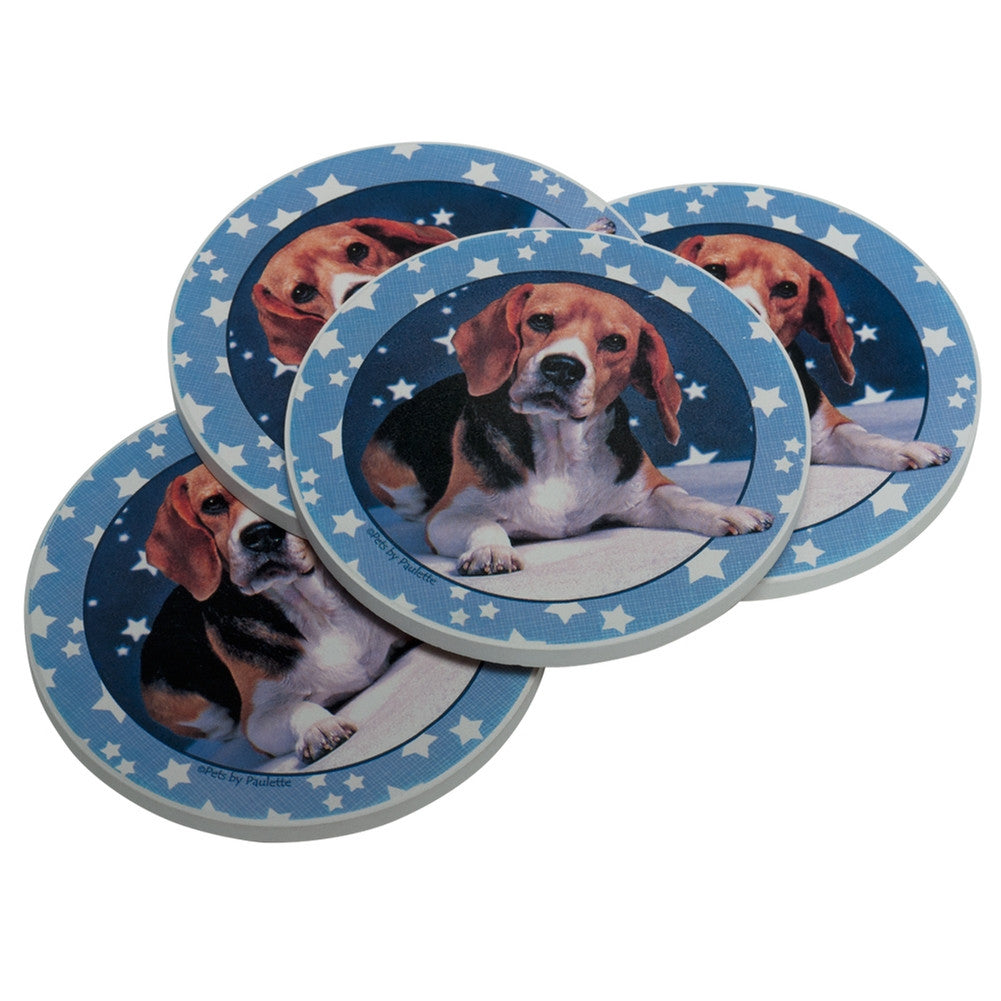 Beagle and Stars Coasters Set Coasters Animalworld   