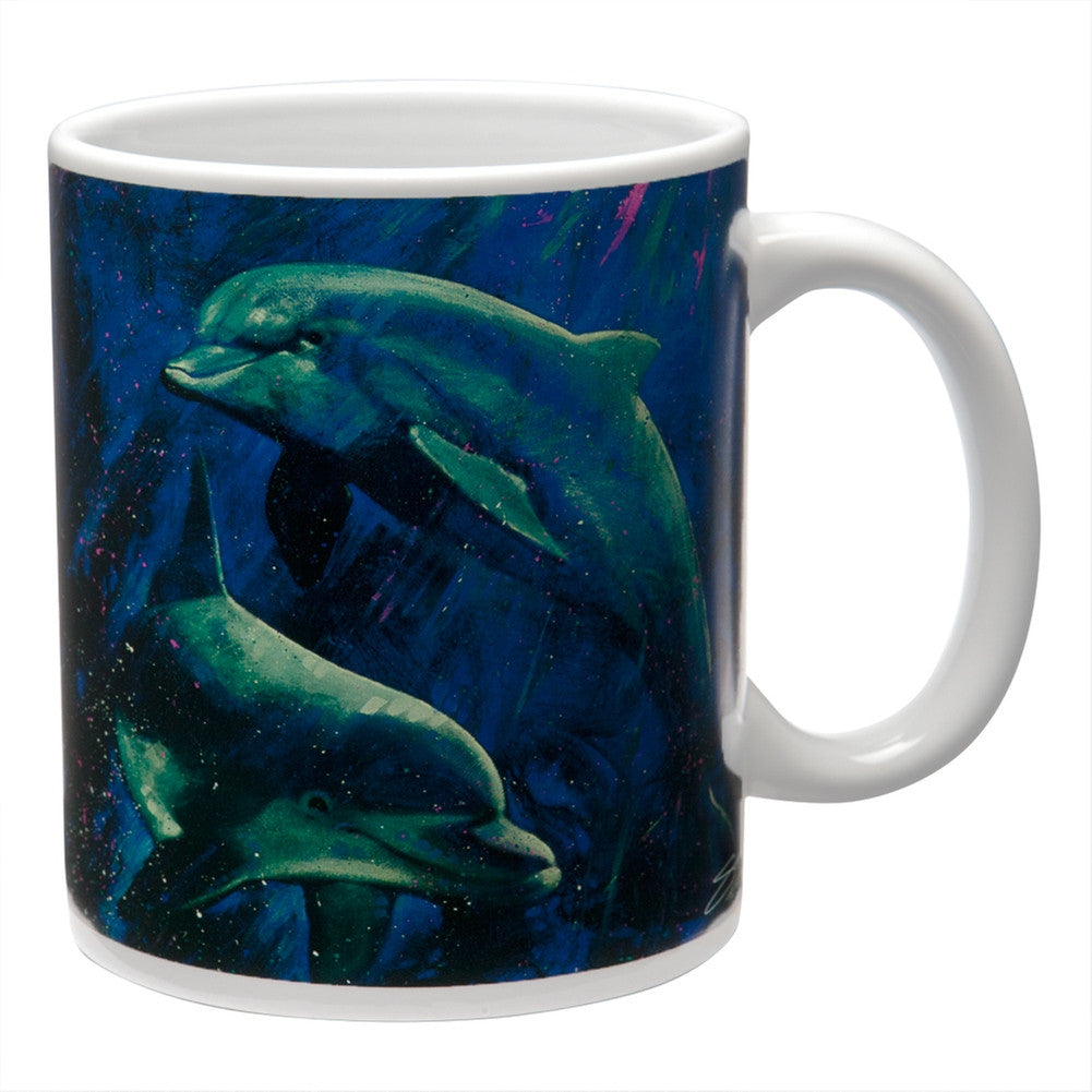 Stephen Fishwick Dolphin Coffee Mug Coffee Mugs Animalworld   