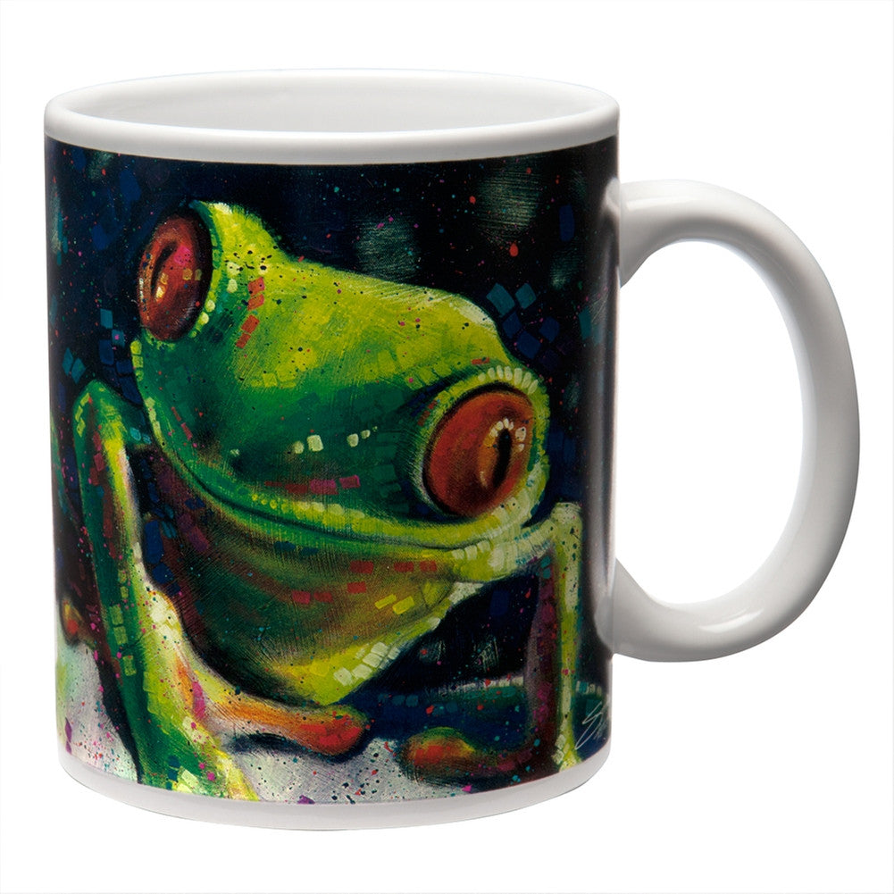 Stephen Fishwick Green Frog Coffee Mug Coffee Mugs Animalworld   