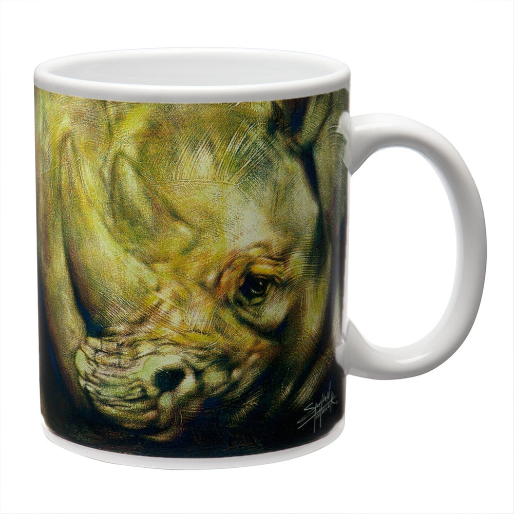 Stephen Fishwick Rhino Coffee Mug Coffee Mugs Animalworld   