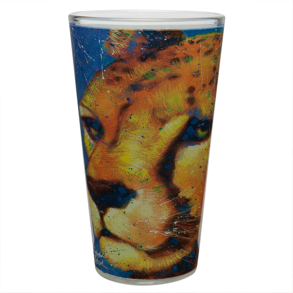 Stephen Fishwick Cheetah Pint Glass Pint Glasses Animalworld   