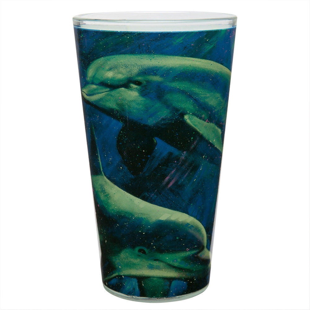 Stephen Fishwick Dolphin Pint Glass Pint Glasses Animalworld   