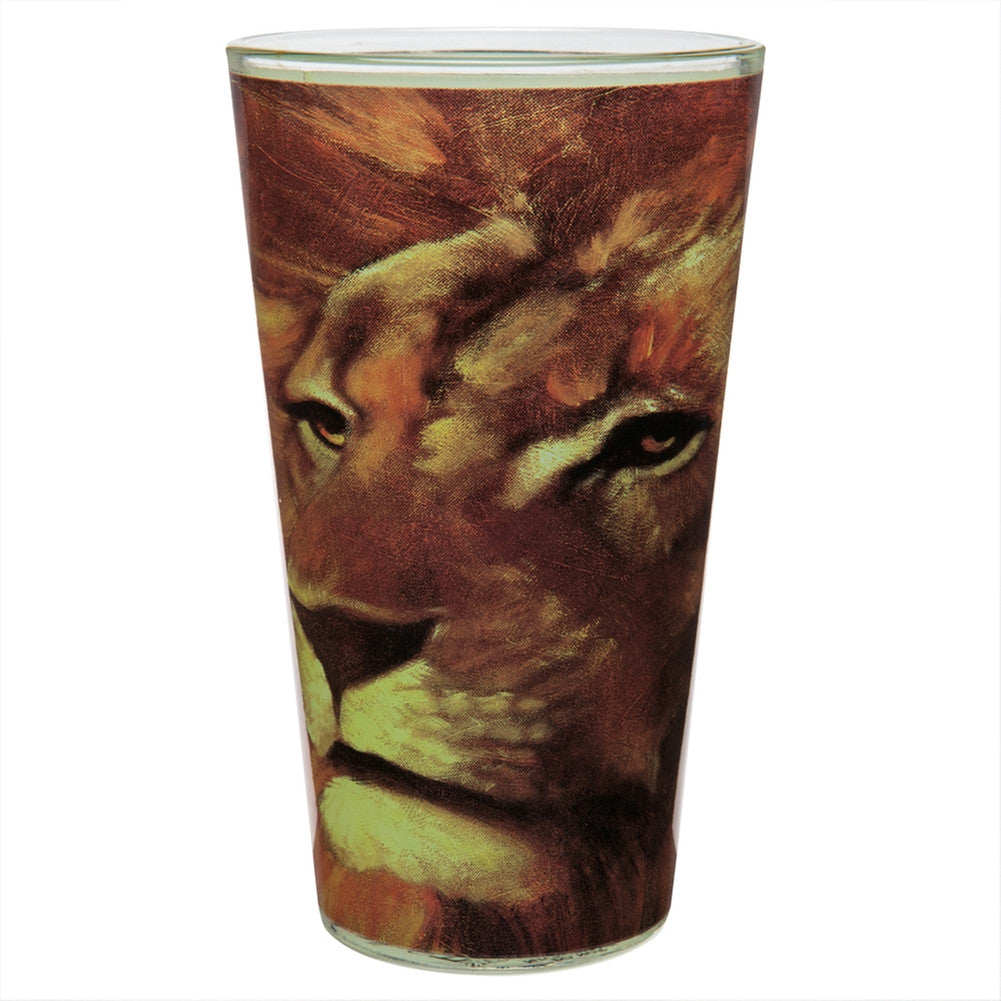 Stephen Fishwick Lion Pint Glass Pint Glasses Animalworld   