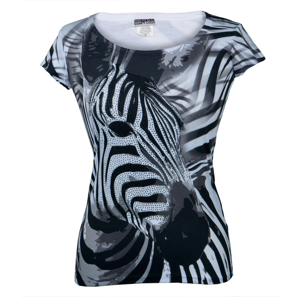 Zebra Sublimation Juniors T-Shirt Juniors T-Shirts Wear Code Corporation   