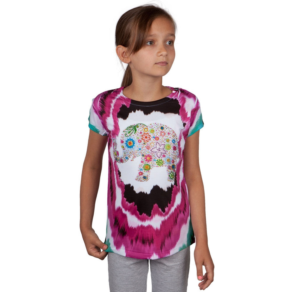 Floral Elephant Youth T-Shirt Youth T-Shirts Animalworld   