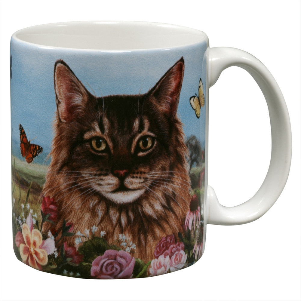 Maine Coon Tabby Cat Garden Party Fun Mug Coffee Mugs Animalworld   