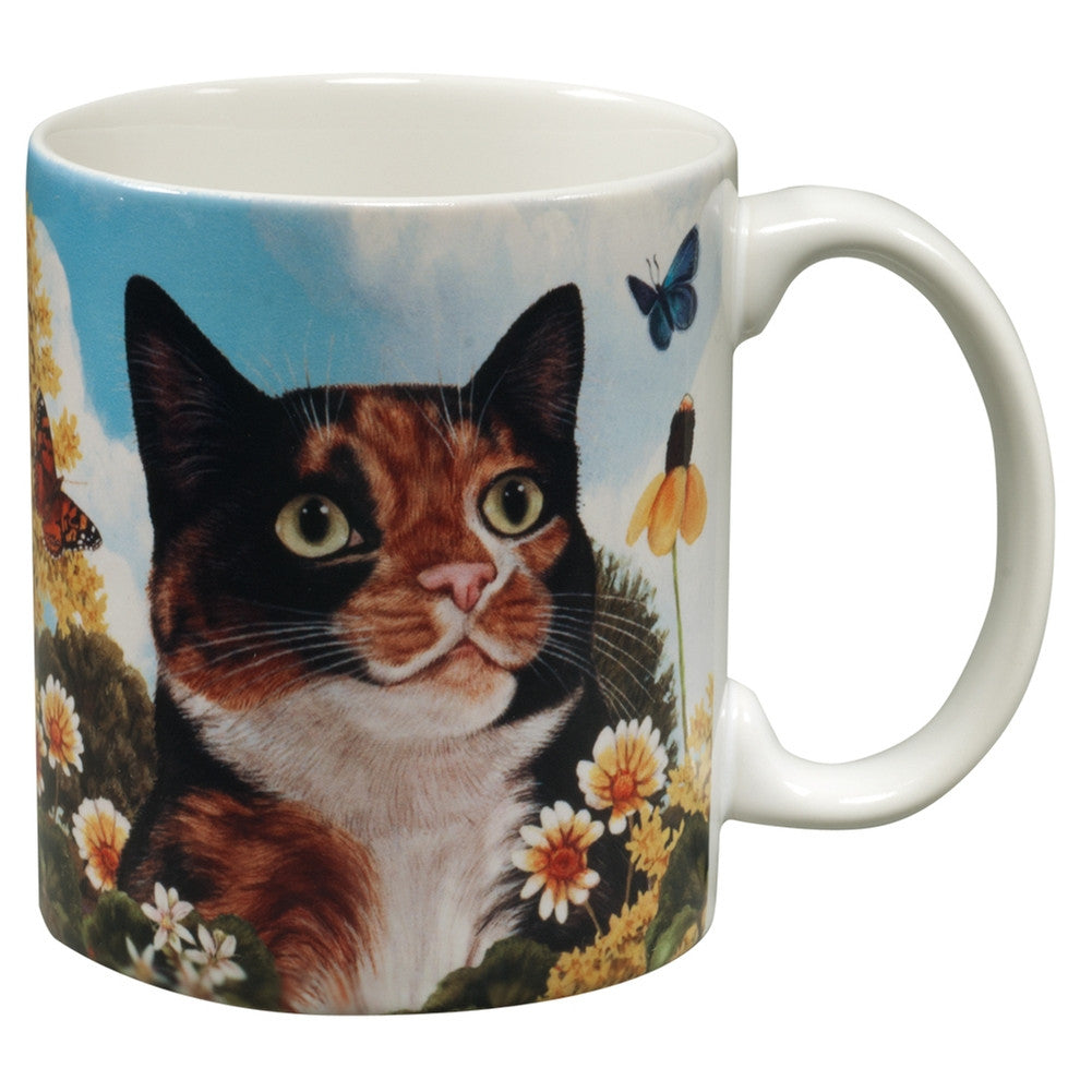 Tortoiseshell Cat Garden Party Fun Mug Coffee Mugs Animalworld   