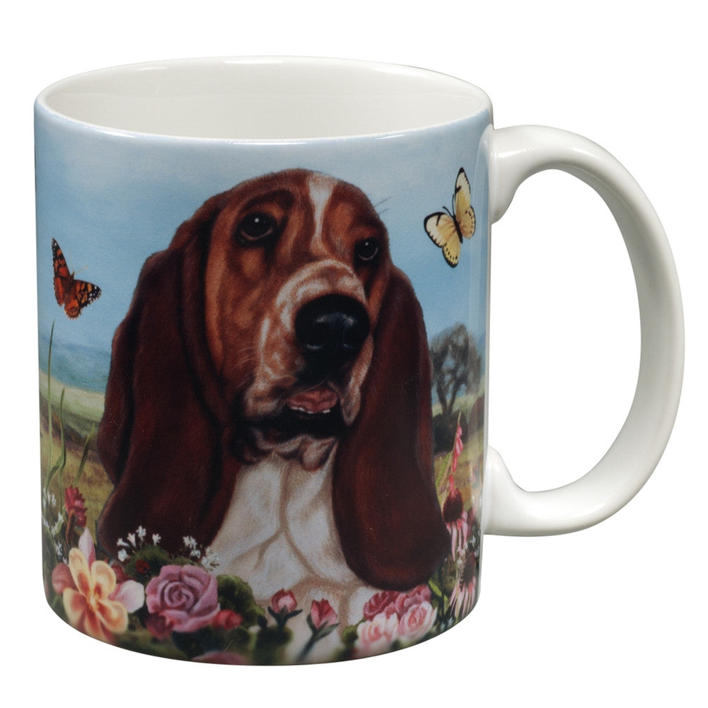 Basset Hound Garden Party Fun Mug Coffee Mugs Animalworld   