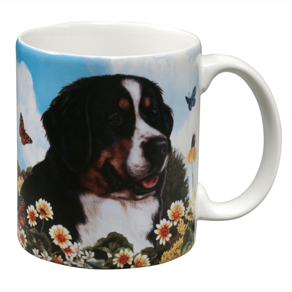 Bernese Mountain Dog Garden Party Fun Mug Coffee Mugs Animalworld   