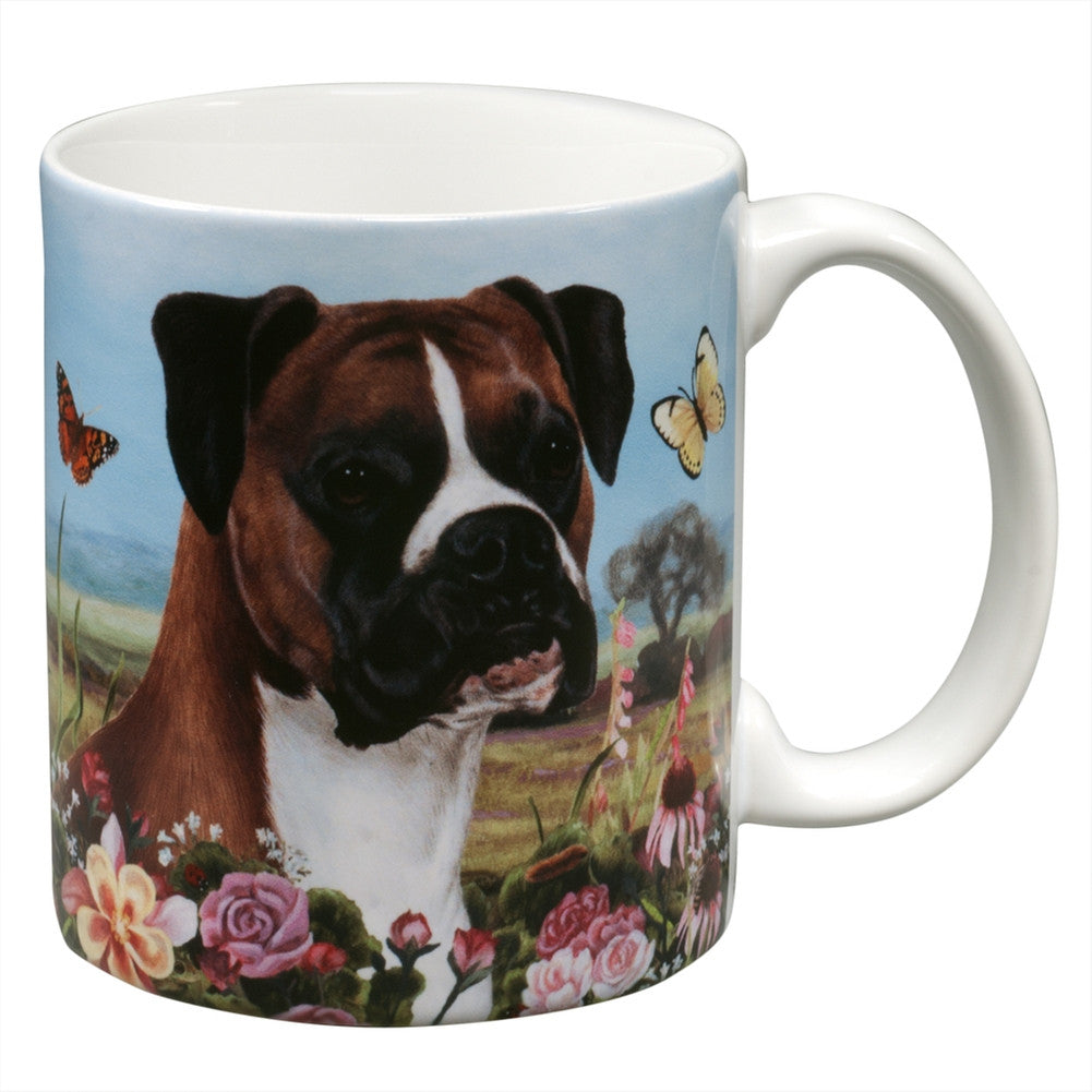 Boxer Uncropped Garden Party Fun Mug Coffee Mugs Animalworld   