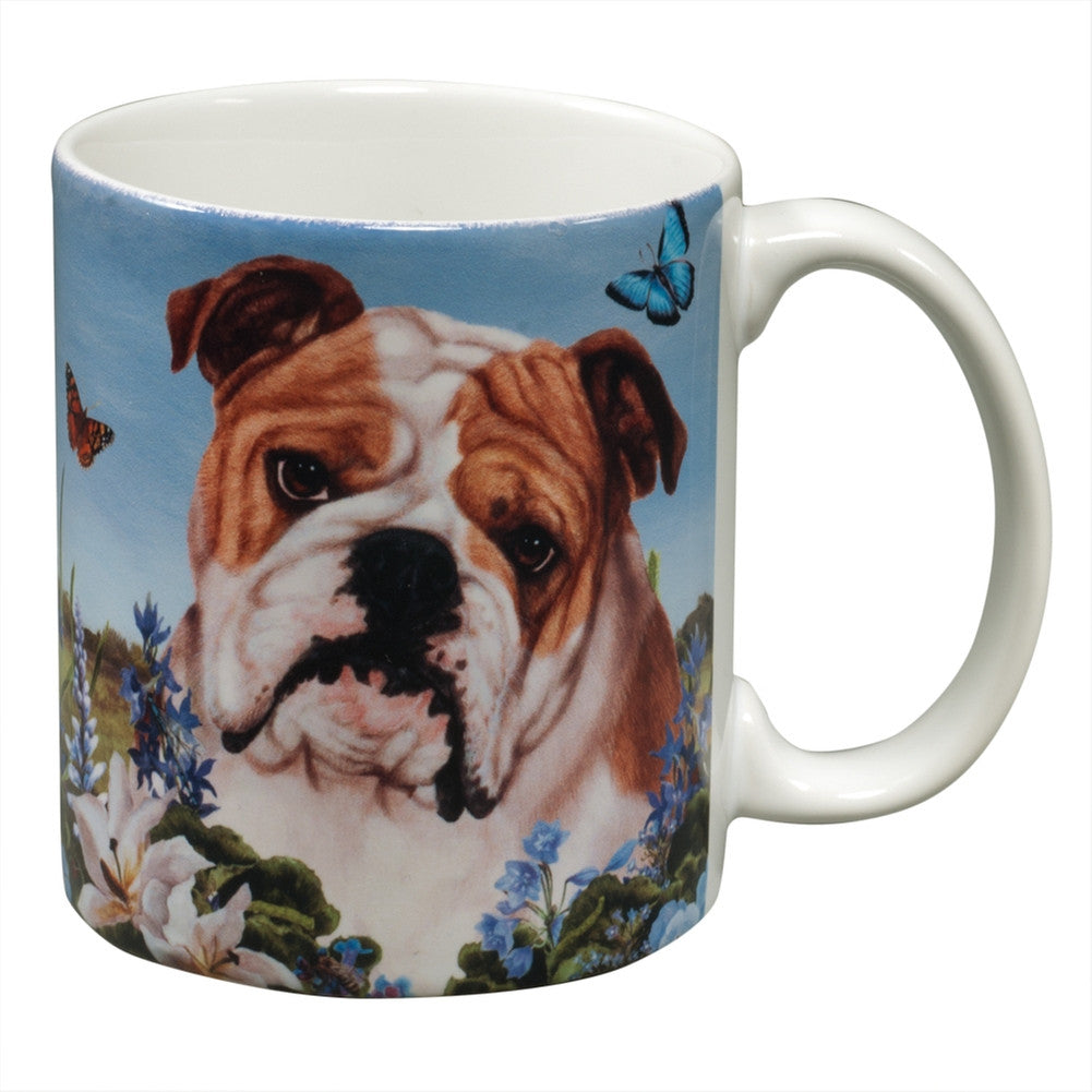 English Bulldog Garden Party Fun Mug Coffee Mugs Animalworld   