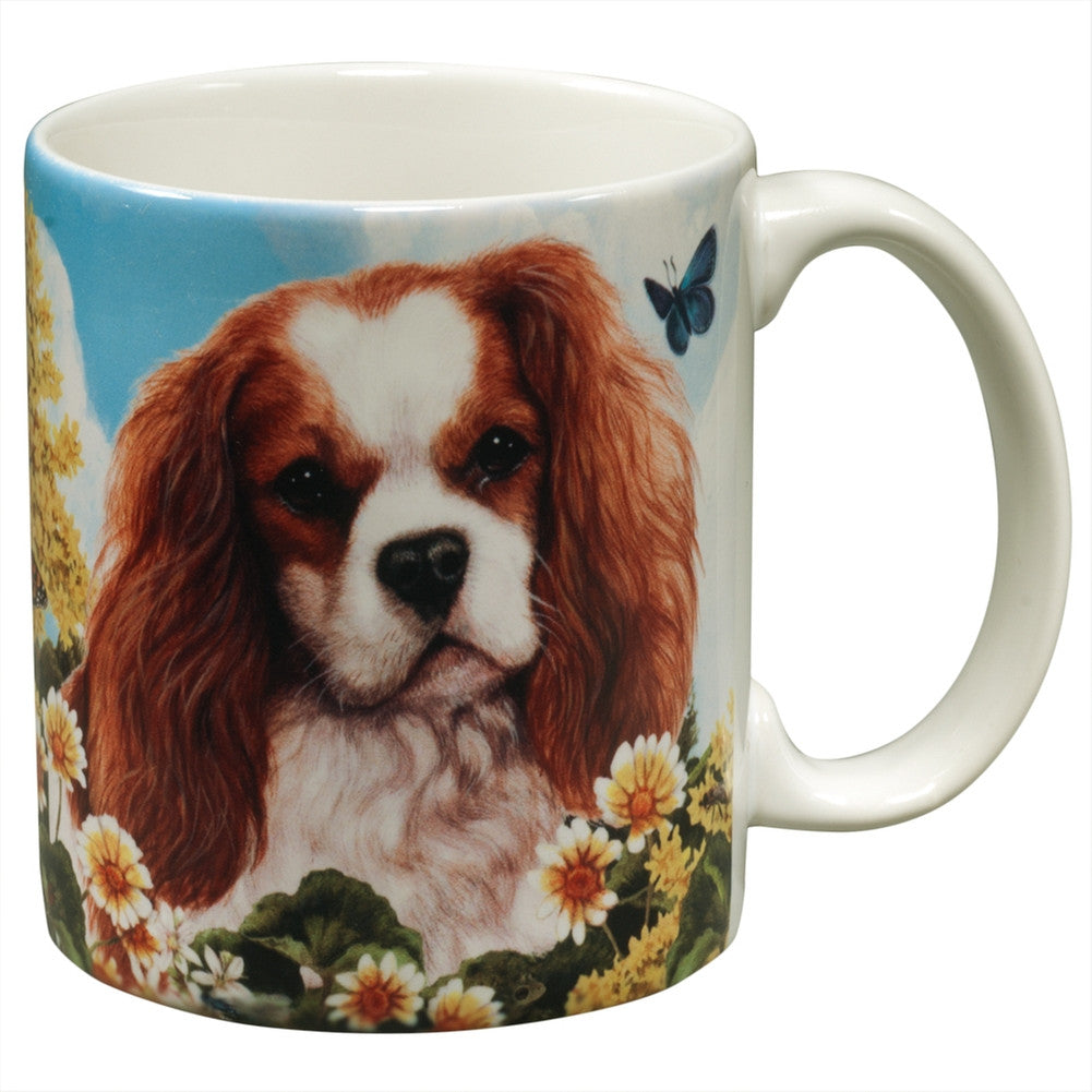 Cavalier King Charles Spaniel Garden Party Fun Mug Coffee Mugs Animalworld   