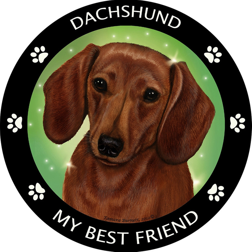 Dachshund Red My Best Friend Magnet Auto Accessories Animalworld   