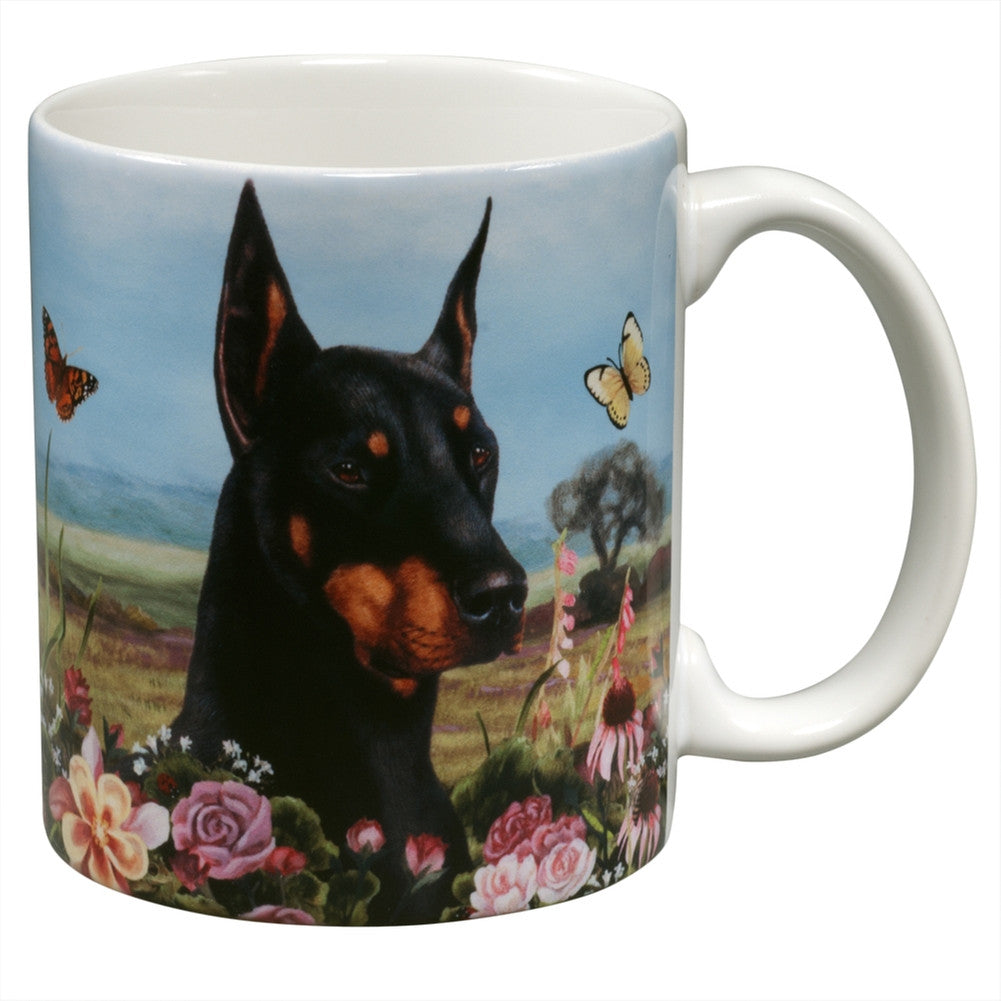 Doberman Garden Party Fun Mug Coffee Mugs Animalworld   