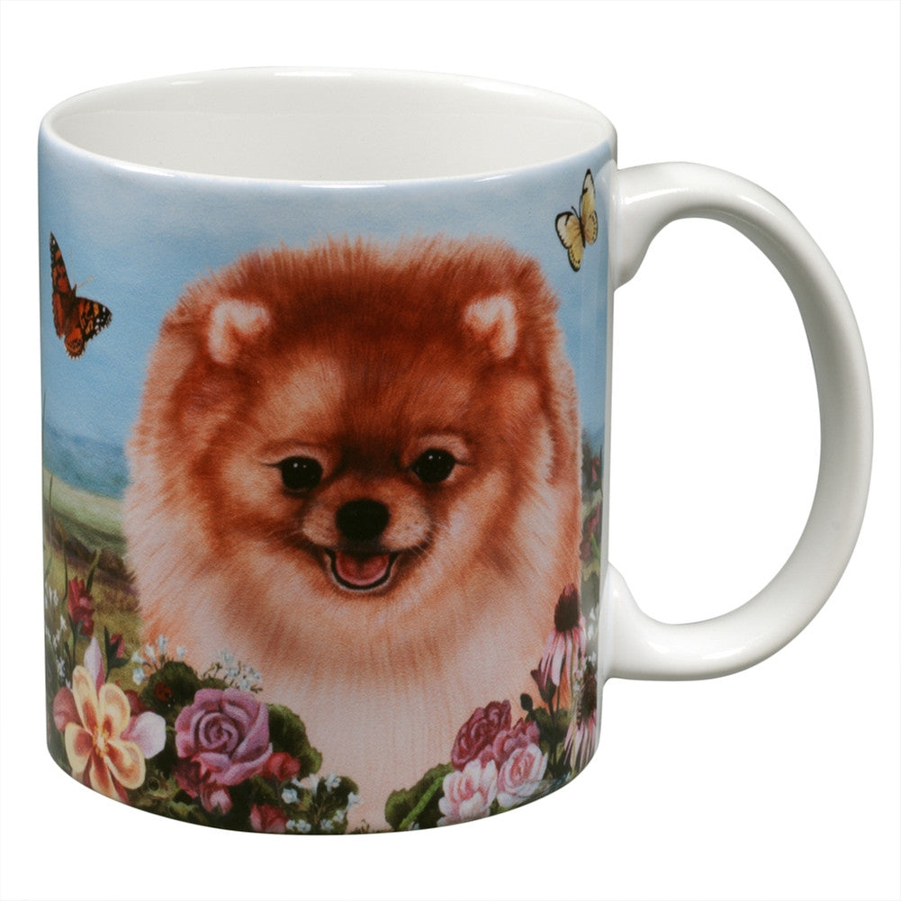 Pomeranian Garden Party Fun Mug Coffee Mugs Animalworld   