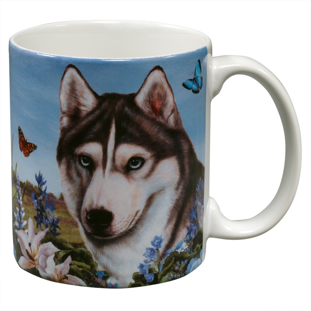 Siberian Husky Garden Party Fun Mug Coffee Mugs Animalworld   