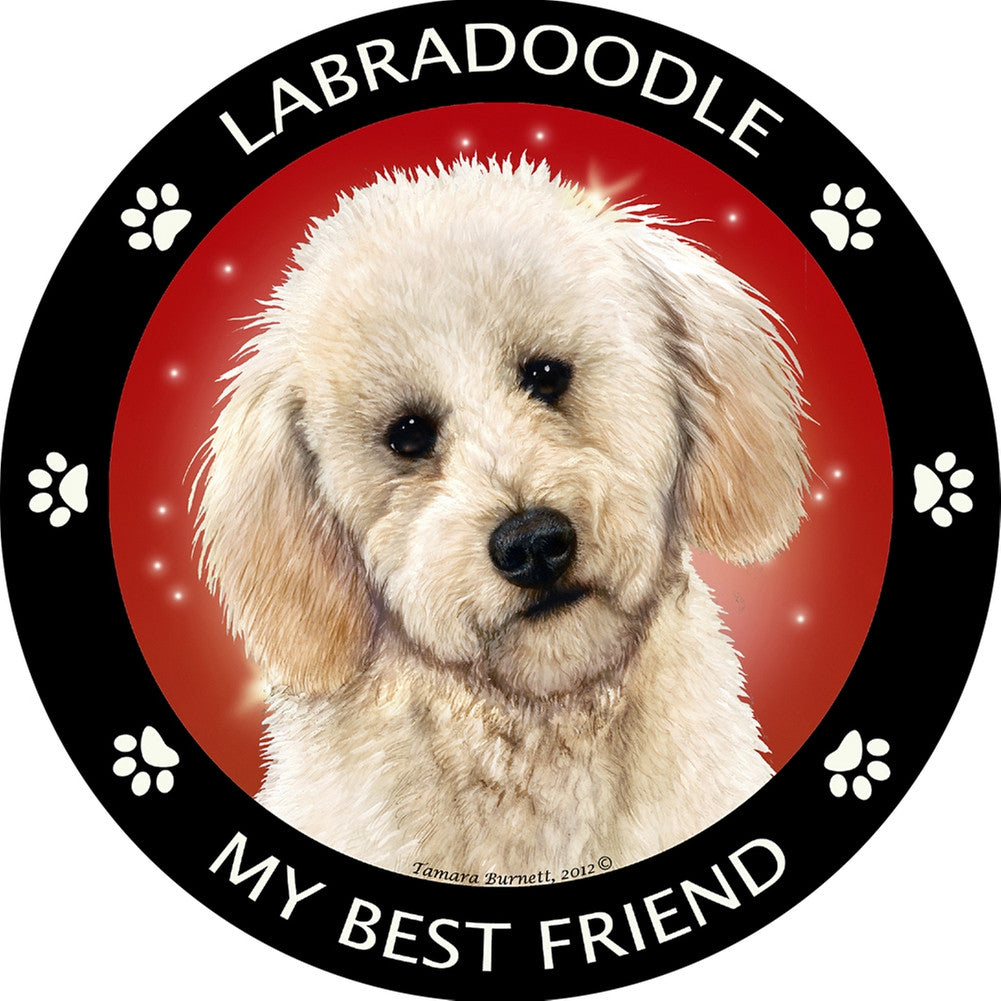 Yellow Labradoodle My Best Friend Magnet Auto Accessories Animalworld   