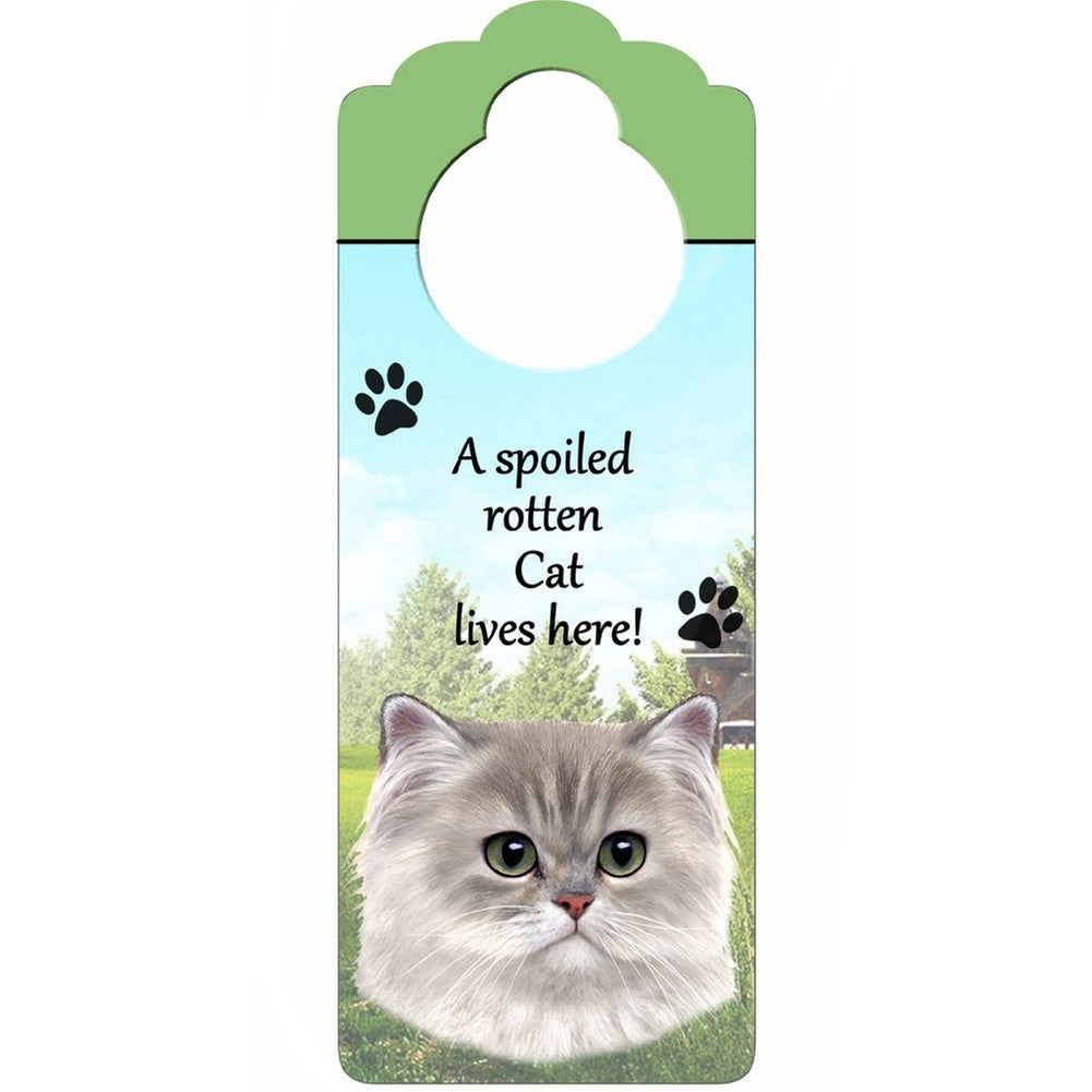 A Spoiled Persian Doorknob Sign Door Hangers E & S Pets   