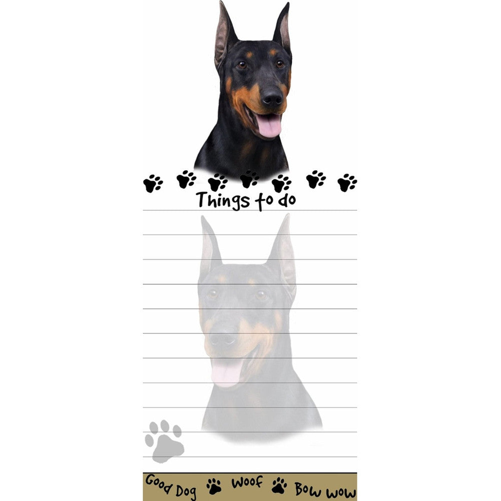 Doberman Tall Magnetic Notepad Note Pads Animalworld   