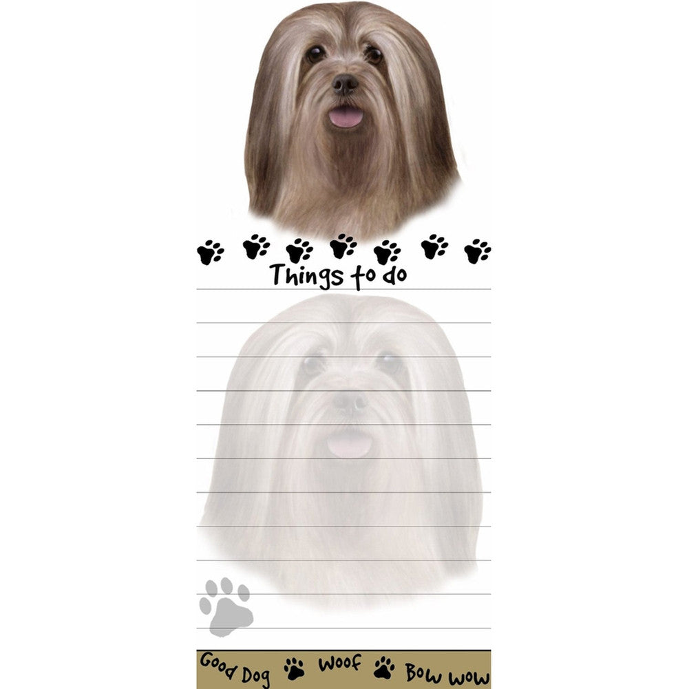 Lhasa Apso Tall Magnetic Notepad Note Pads Animalworld   