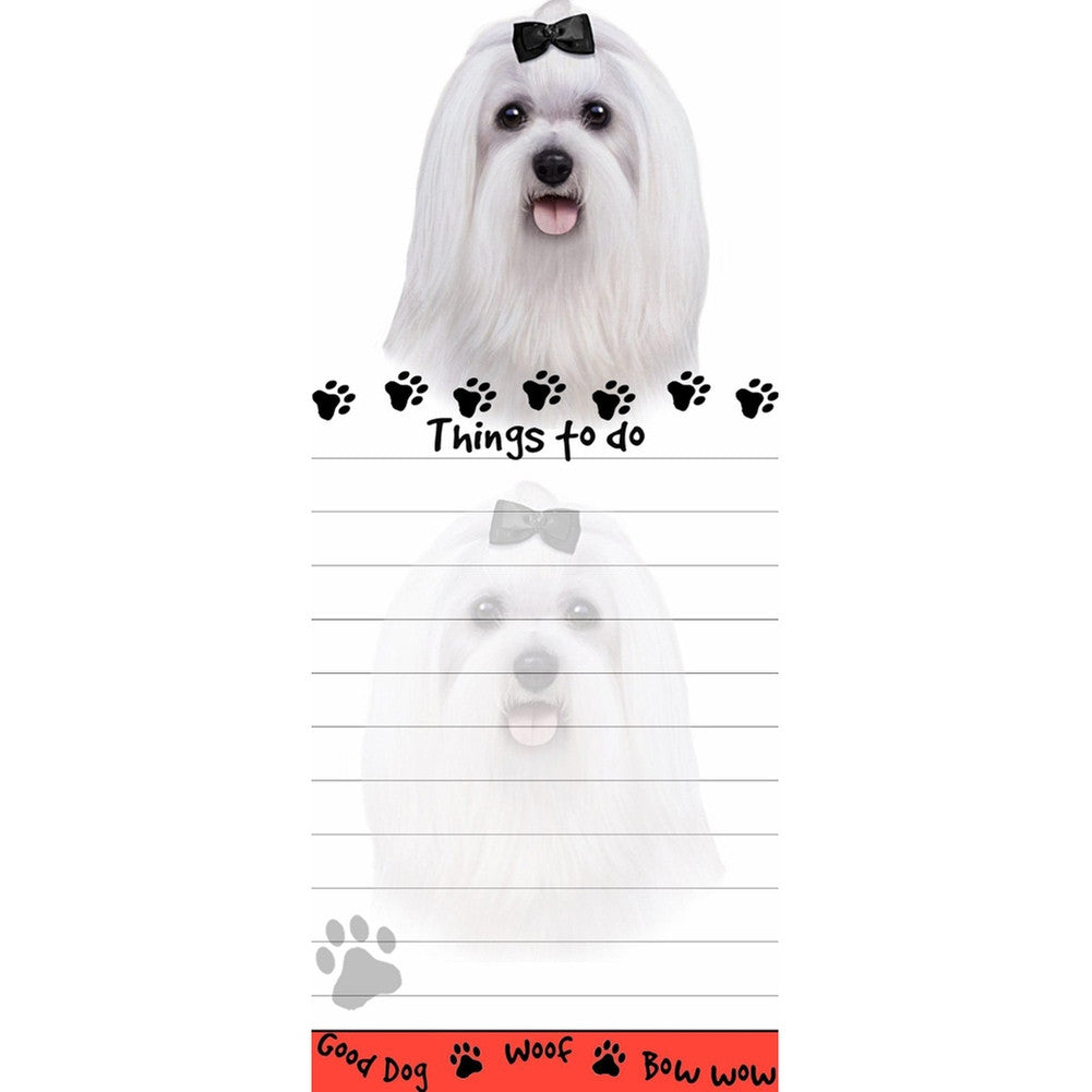 Maltese Tall Magnetic Notepad Note Pads Animalworld   