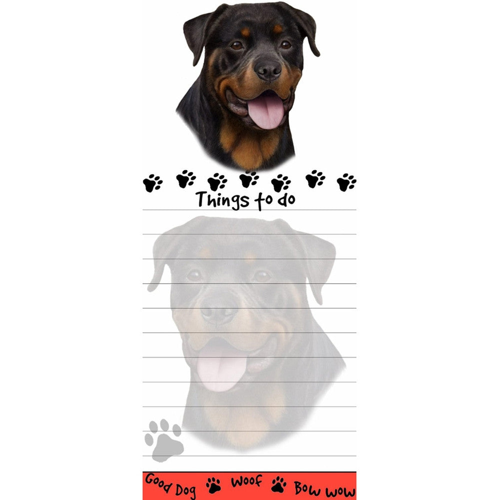 Rottweiler Tall Magnetic Notepad Note Pads Animalworld   