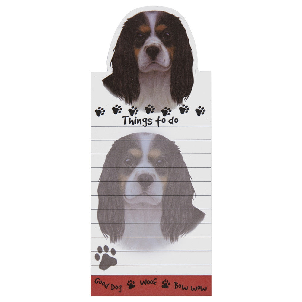 Tri-colored King Charles Cavalier Tall Magnetic Notepad Note Pads Animalworld   