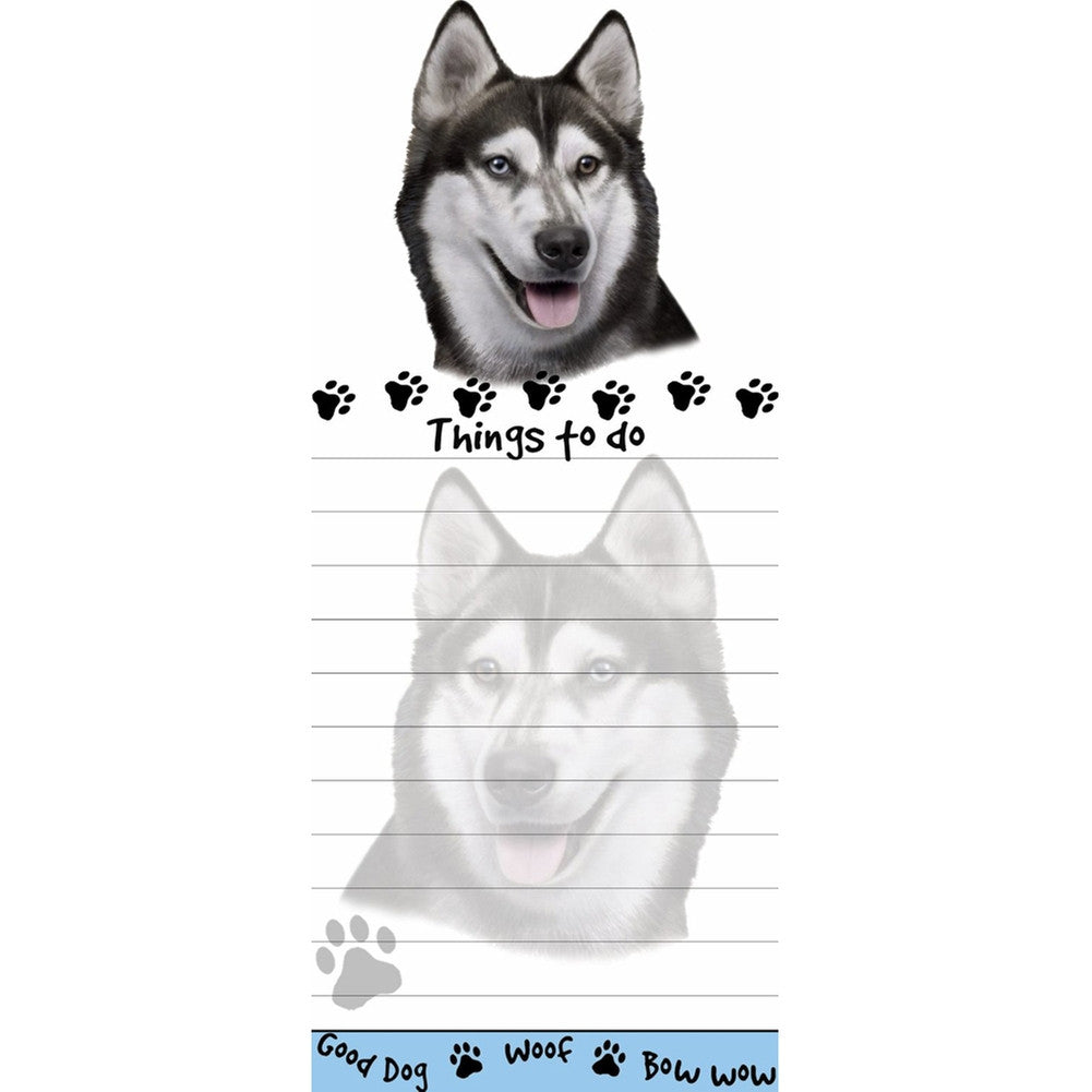 Siberian Husky Tall Magnetic Notepad Note Pads Animalworld   