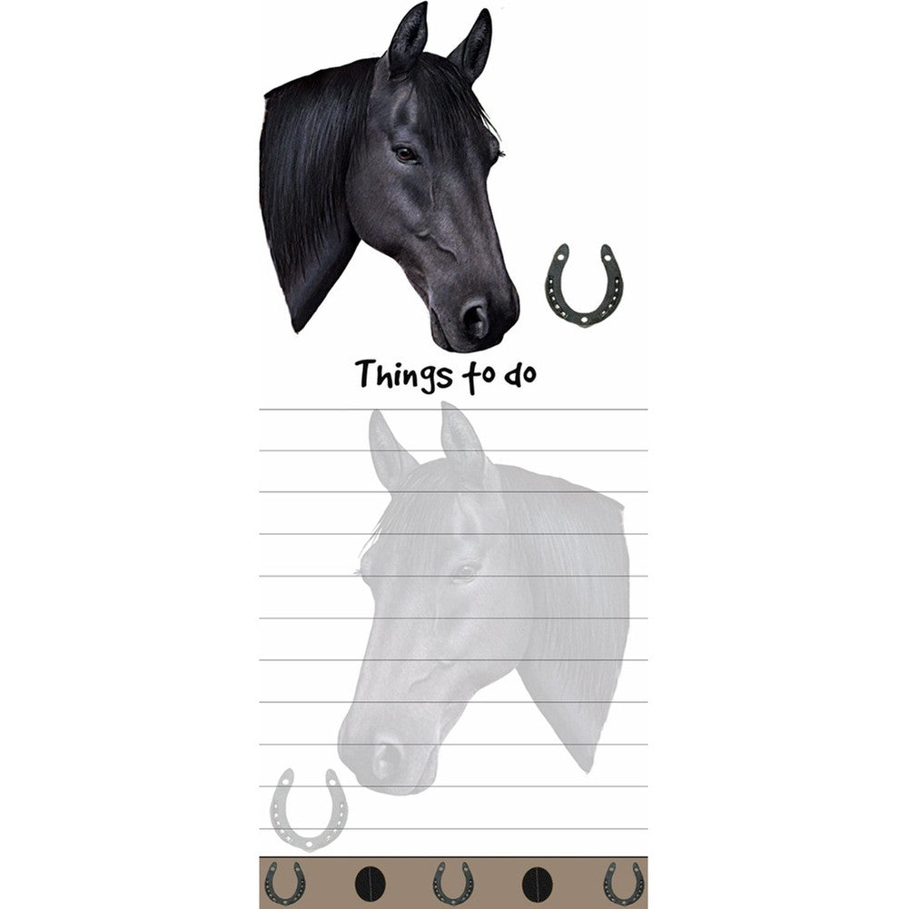 Black Horse Tall Magnetic Notepad Note Pads Animalworld   