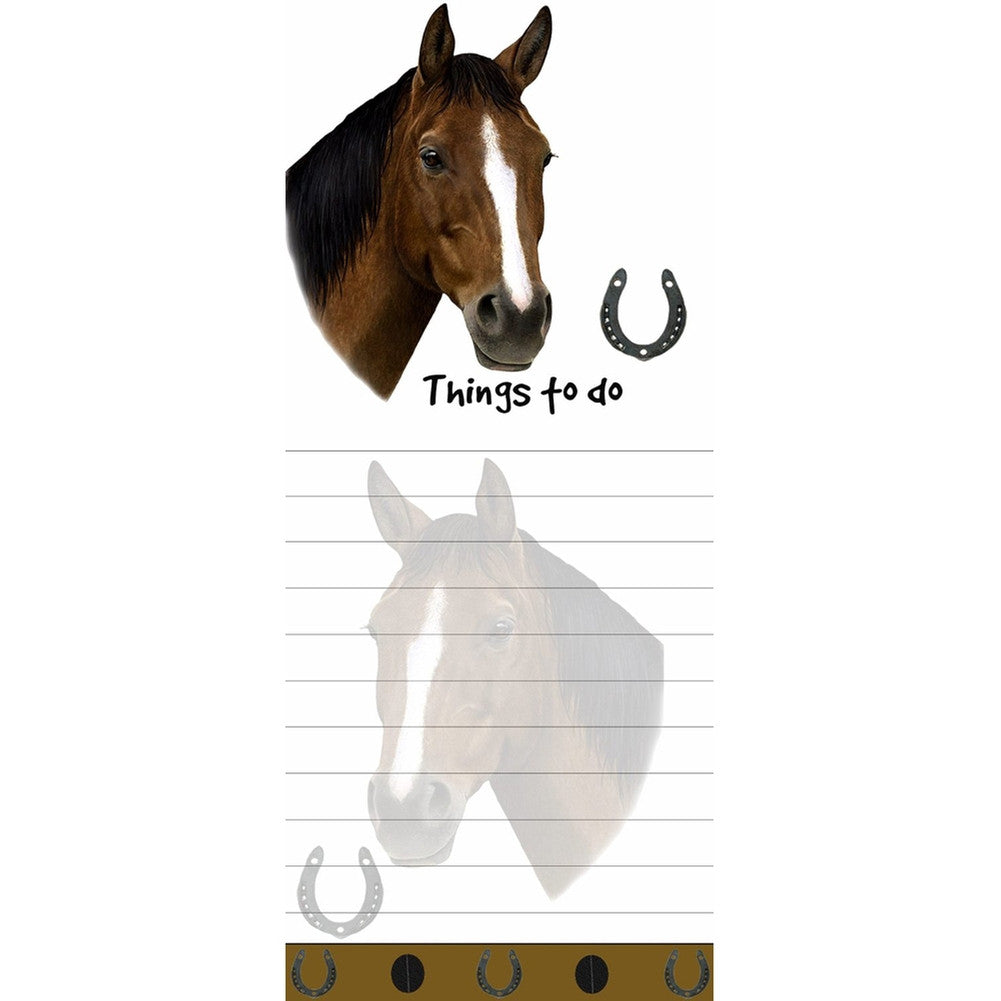 Brown Horse Tall Magnetic Notepad Note Pads Animalworld   