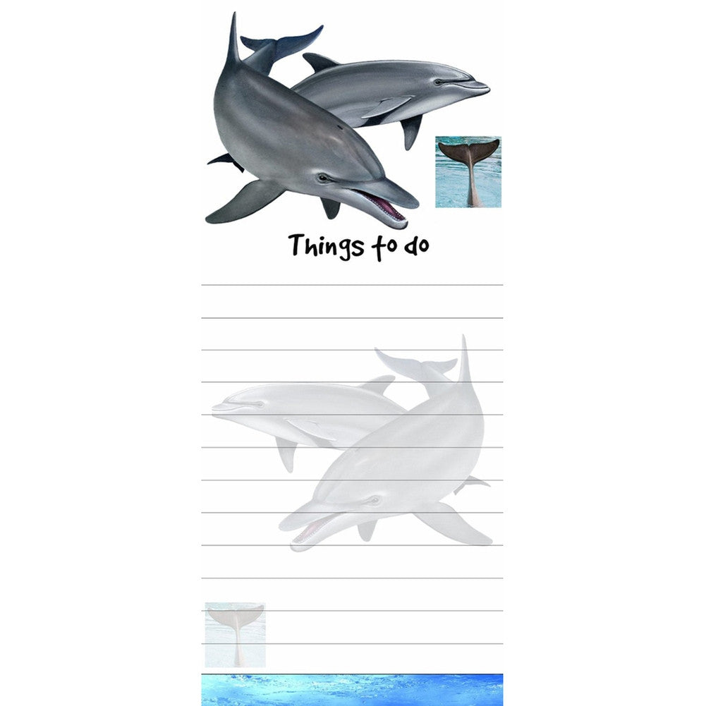 Dolphins Tall Magnetic Notepad Note Pads Animalworld   