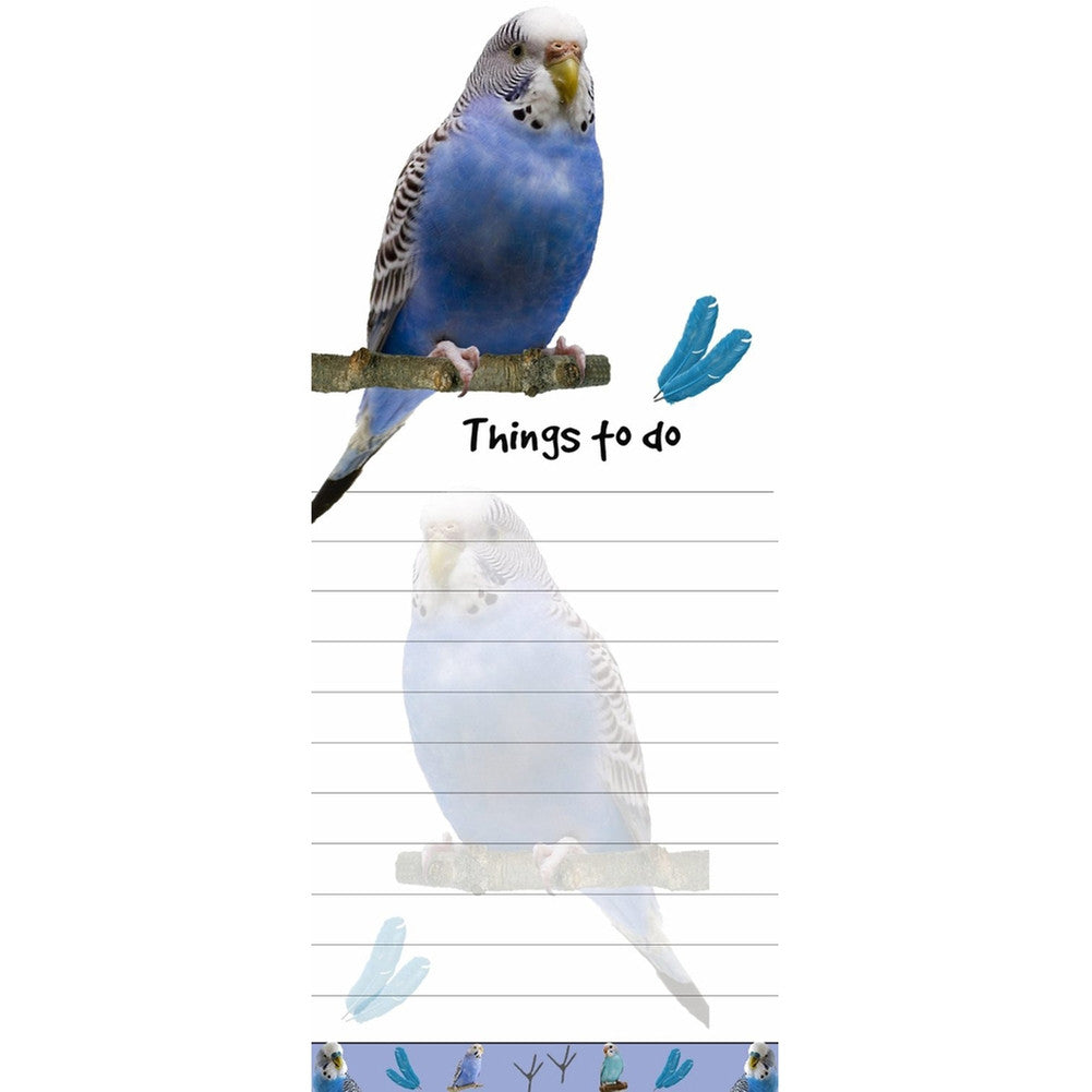 Parakeet Tall Magnetic Notepad Note Pads Animalworld   