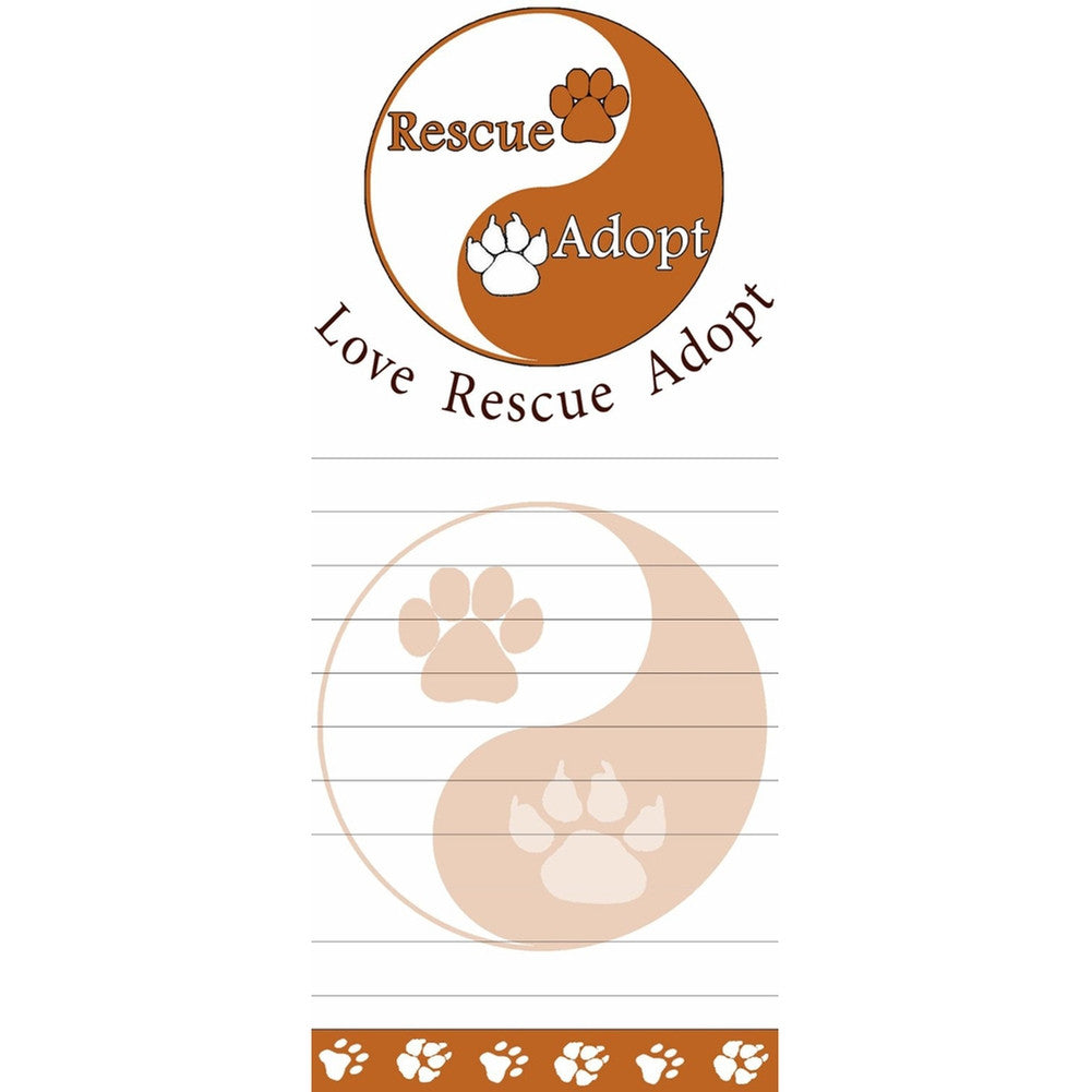 Rescue and Adopt Tall Magnetic Notepad Note Pads Animalworld   