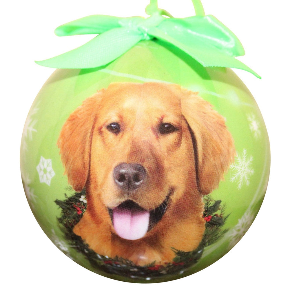 Golden Retriever Christmas Ball Holiday Ornament Christmas Decorations Animalworld OS Multi 