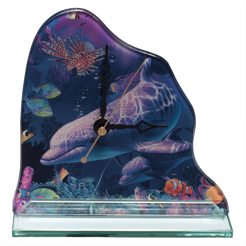 Dolphin In Coral World Clock Clocks Westland   