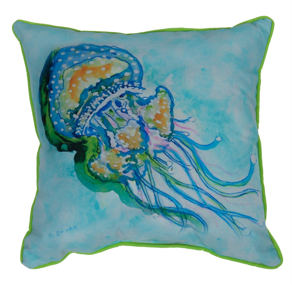 Jelly Fish Large Indoor/Outdoor Accent Pillow Pillows Betsy Drake Interiors   