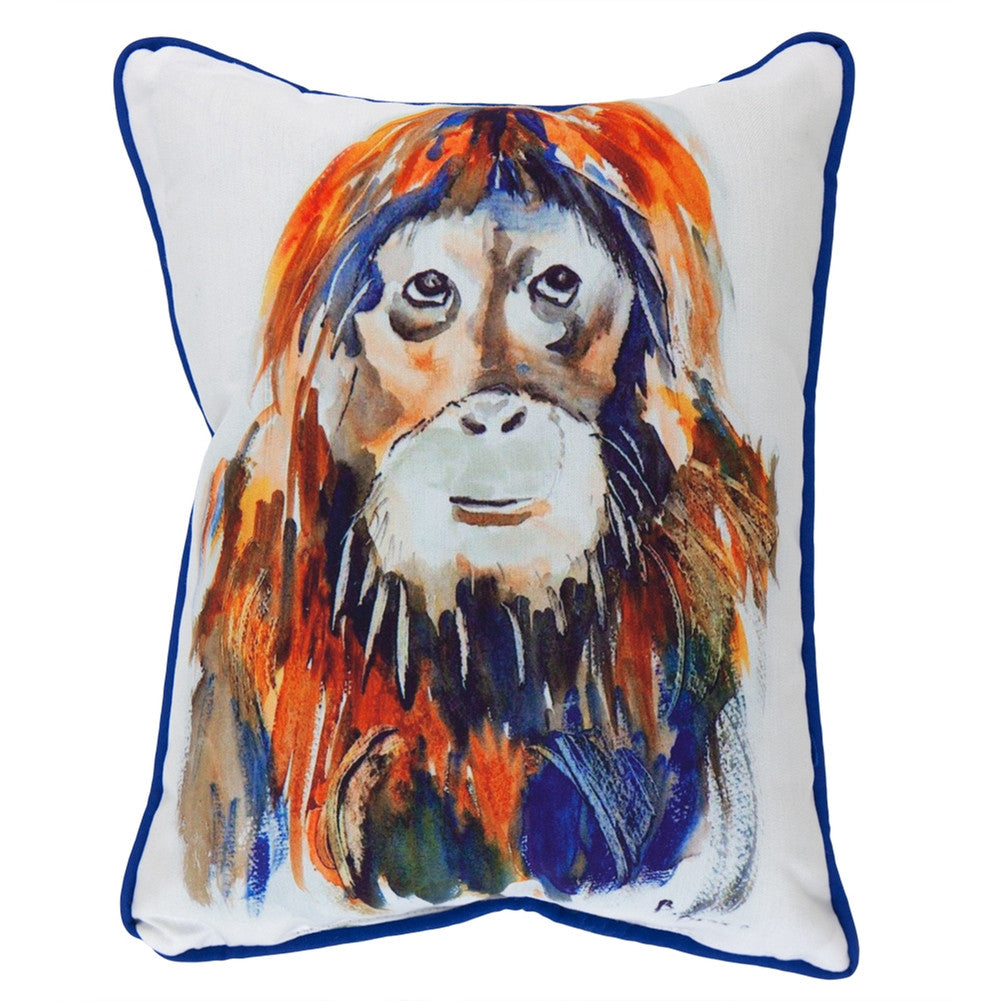 Orangutan Small Indoor/Outdoor Accent Pillow Pillows Betsy Drake Interiors   