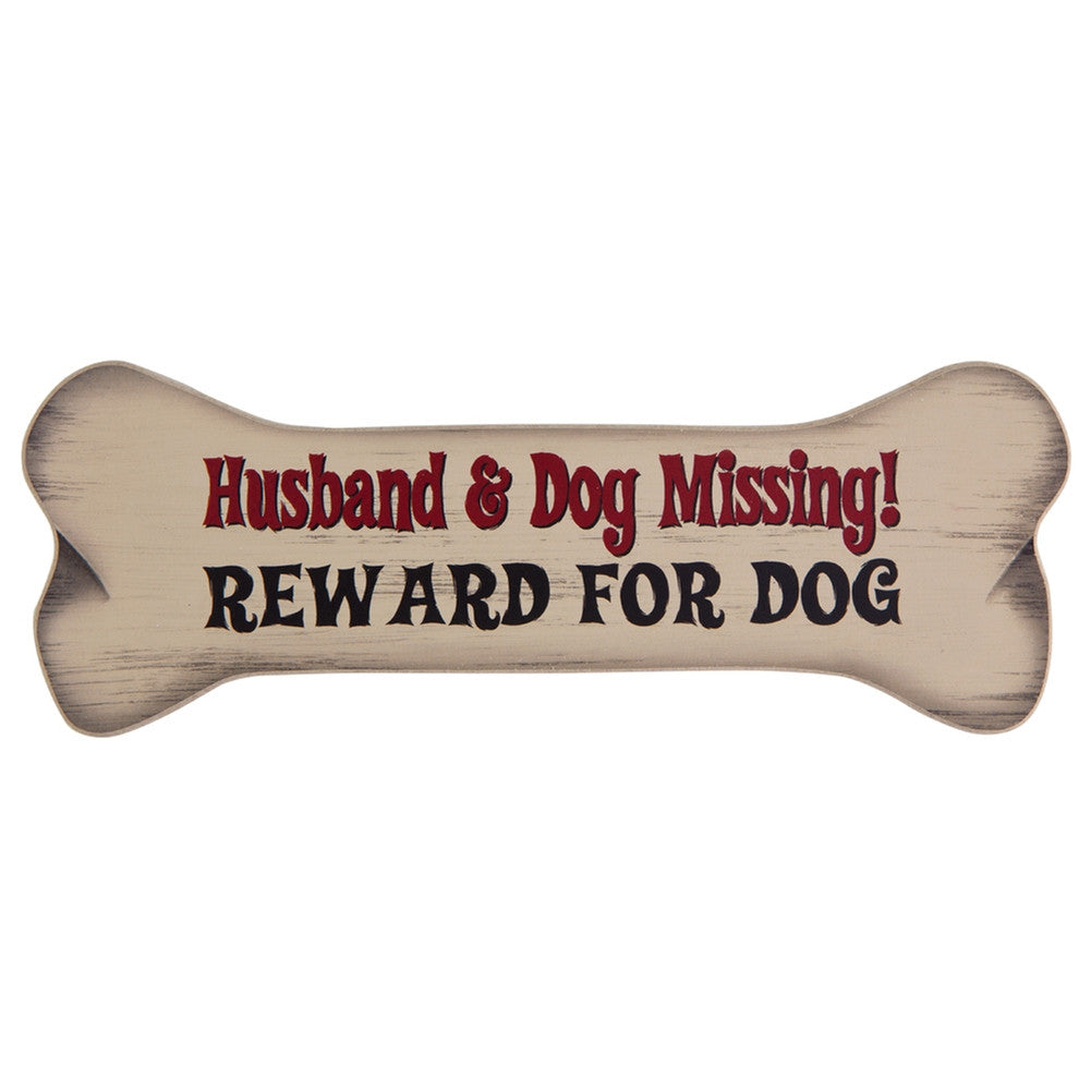 Husband And Dog Missing Bone Shaped Magnet Refrigerator Magnets Poor Boy   