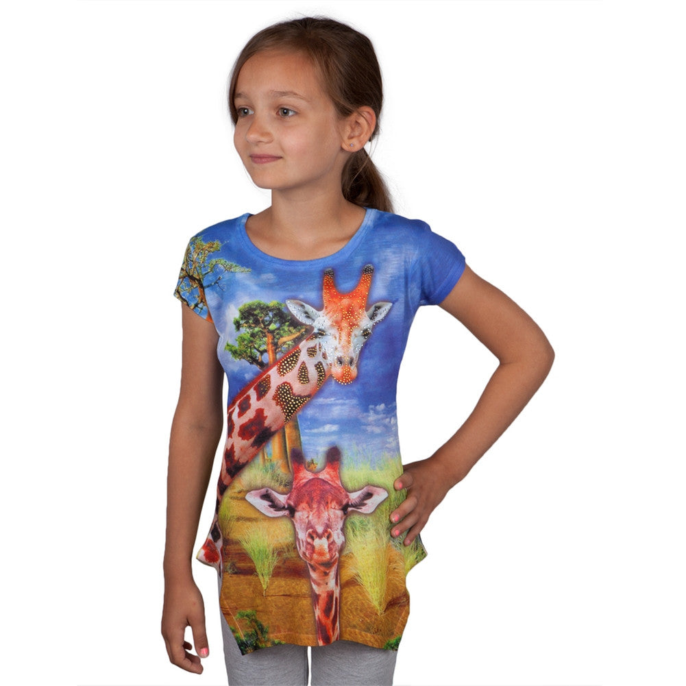 Giraffe Kids  Tunic T-Shirt Youth T-Shirts Animalworld   