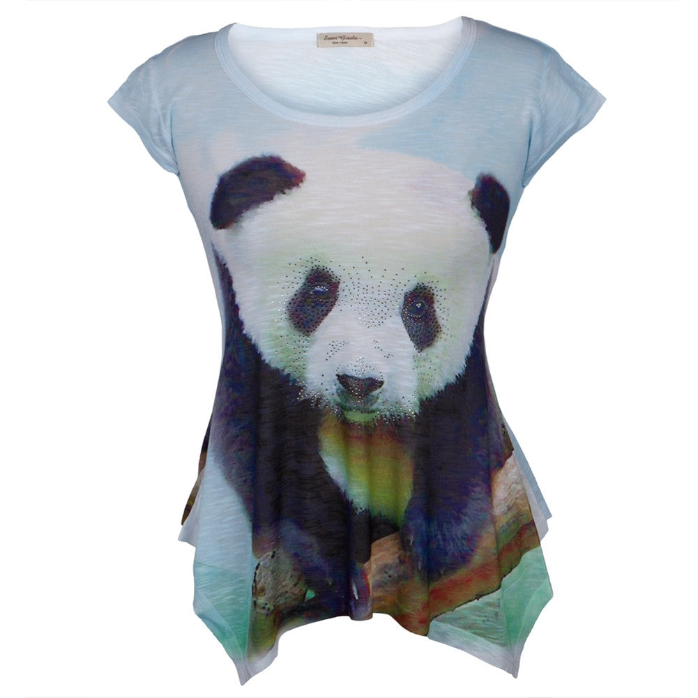 Panda Portrait Juniors Tunic Shirt Tank Tops Animalworld   