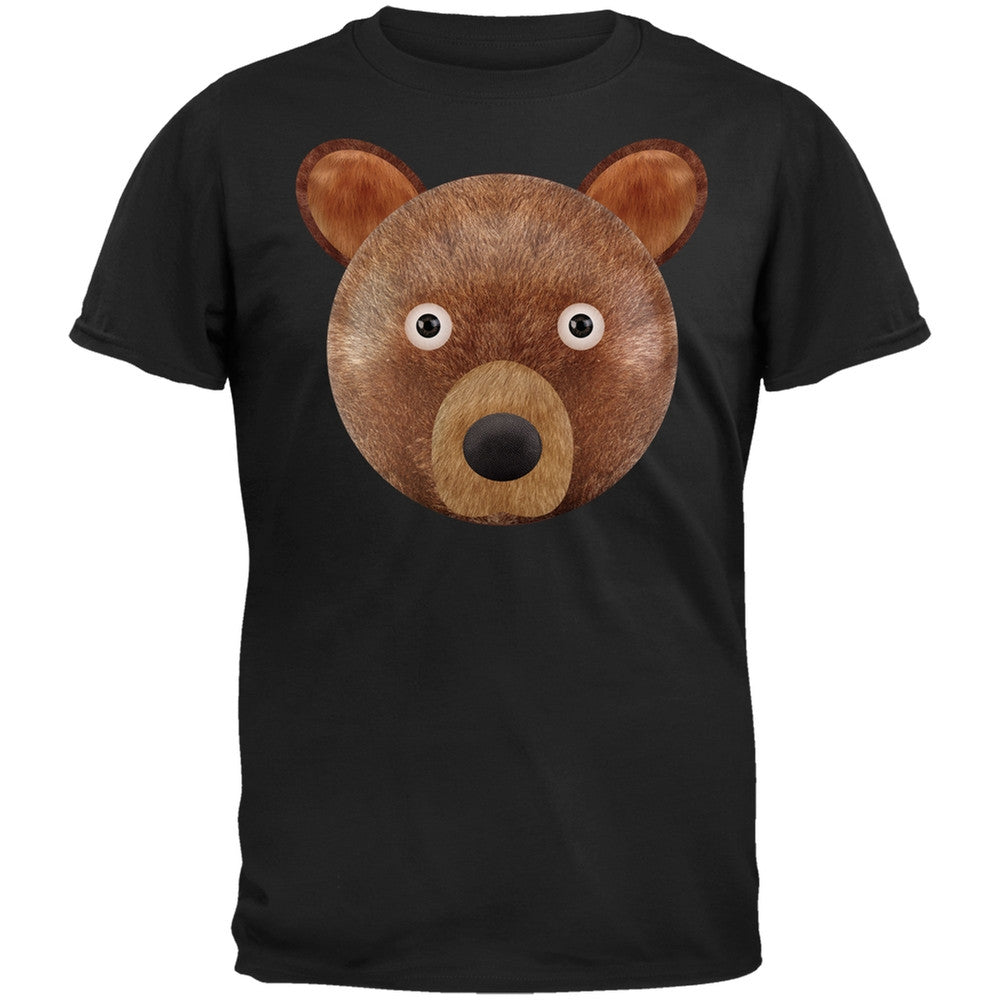 Cute Teddy Bear Head T-Shirt Men's T-Shirts Old Glory   