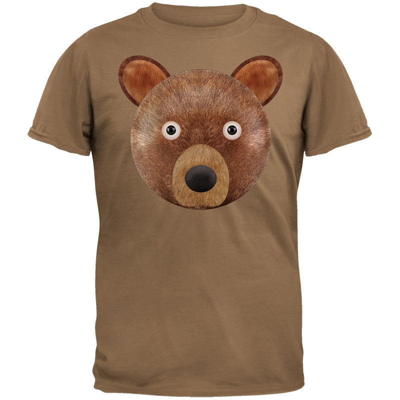 Cute Teddy Bear Head T-Shirt Men's T-Shirts Old Glory   